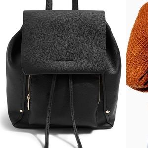 Top shop backpack. Black w gold accents. Like new